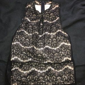 black tight lace dress